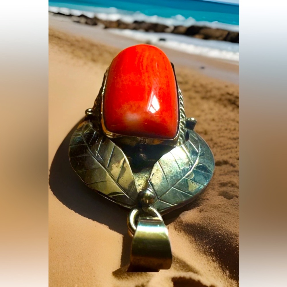 Exquisite Handcrafted Fruit,Leaf Theme With Coral… - image 6